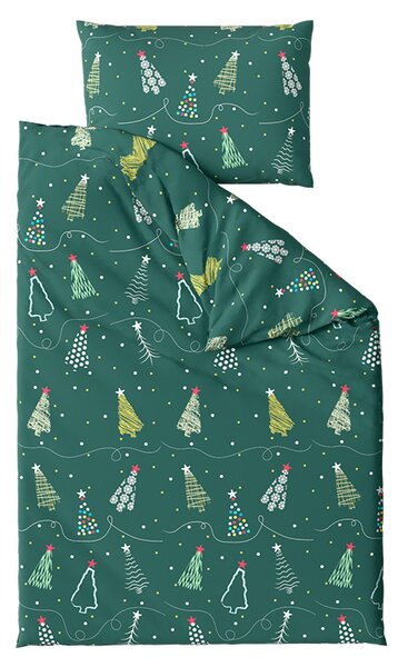 Posteljina od mikrovlakana CHRISTMAS DRIFT zelena Dimenzije posteljine: 2 kom 70 x 90 cm | 200 x 220 cm