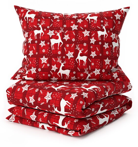 Posteljina od mikrovlakana VELVET CHRISTMAS crvena Dimenzije posteljine: 70 x 90 cm | 140 x 220 cm