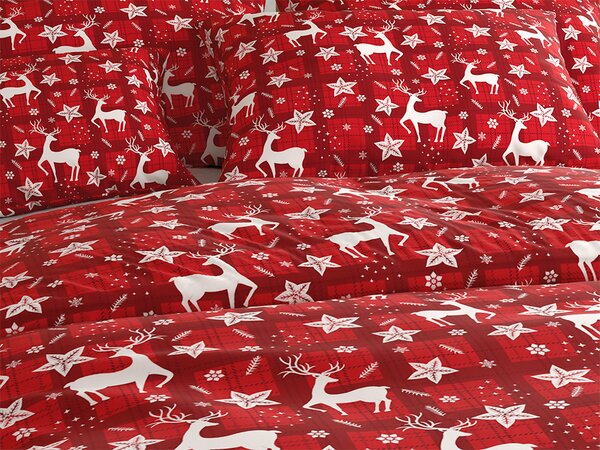 Posteljina od mikrovlakana VELVET CHRISTMAS crvena Dimenzije posteljine: 70 x 90 cm | 140 x 220 cm