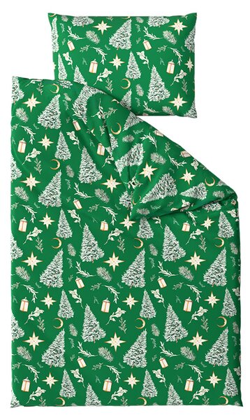Posteljina od mikrovlakana GREEN CHRISTMAS zelena Dimenzije posteljine: 70 x 90 cm | 140 x 200 cm
