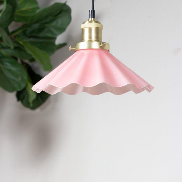 PR Home viseća lampa August, Ø 25 cm, roza, utikač, Ružičasta ruža, Dnevni boravak/blagovaonica, Staklo