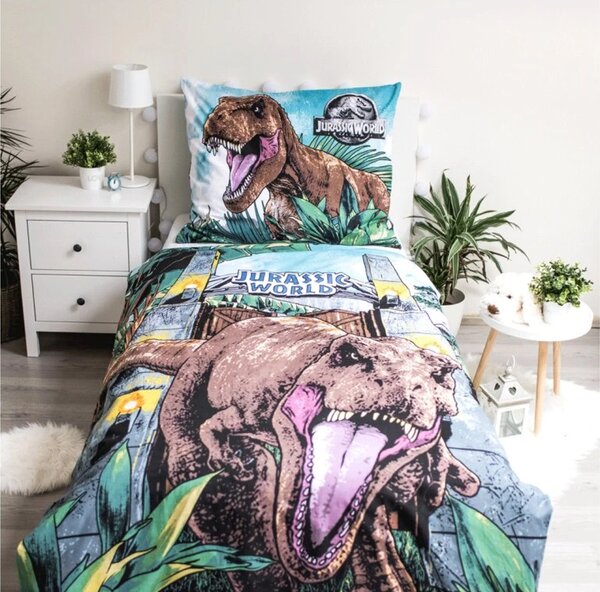Svijetleća pamučna posteljina JURASSIC WORLD ROAR šarena Dimenzije posteljine: 70 x 90 cm | 140 x 200 cm