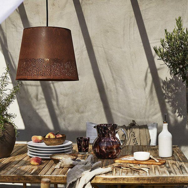PR Home Corta viseća lampa, boje hrđe, utikač, Ø 38 cm, E27, Smeđa / hrđa, Dnevni boravak/blagovaonica, Metal