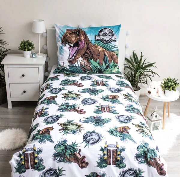 Svijetleća pamučna posteljina JURASSIC WORLD ROAR šarena Dimenzije posteljine: 70 x 90 cm | 140 x 200 cm
