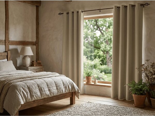 Zavjesa OXFORD 140x250 cm, svijetlo bež boje Sistem za vješanje: Traka za nabiranje