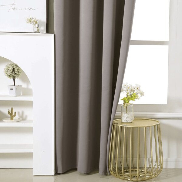Sivkasto-smeđa zavjesa OXFORD 140x250 cm Sistem za vješanje: Traka za nabiranje