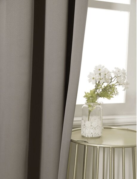 Sivkasto-smeđa zavjesa OXFORD 140x250 cm Sistem za vješanje: Traka za nabiranje