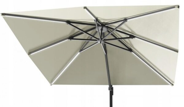 Vrtni suncobran s rasvjetom - Roma 3x3 beige