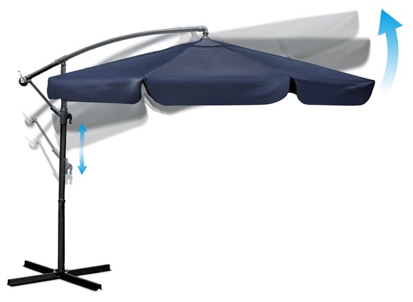 Vrtni suncobran 8 segmenata 350 cm s navlakom - Plonos PL-881