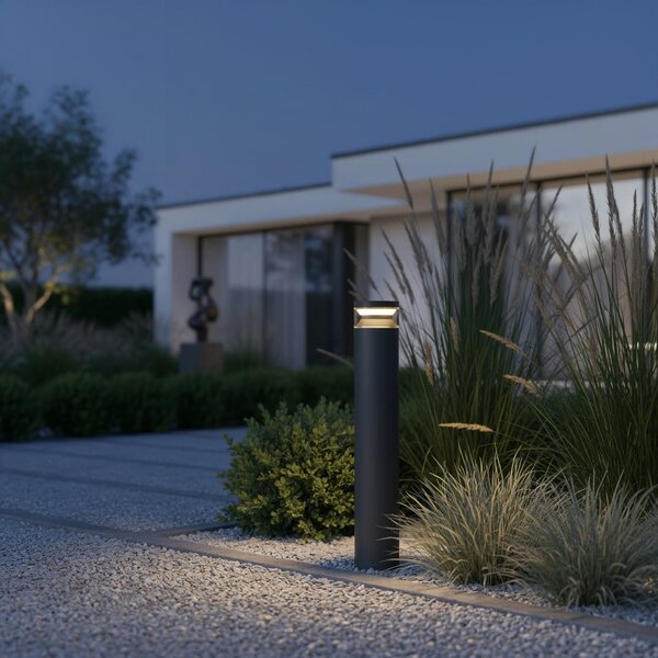 IDEAL LUX Ideal Lux LED svjetiljka za put Boeing, visina 70 cm, crna, IP65, Crno, Metal