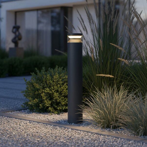 IDEAL LUX Ideal Lux LED svjetiljka za put Boeing, visina 70 cm, crna, IP65, Crno, Metal