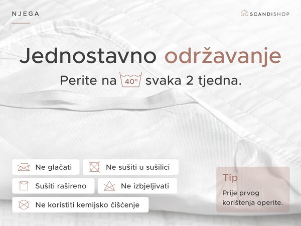 Vodootporan štitnik madraca PROŠIVEN za krevetic 70 x 140 cm