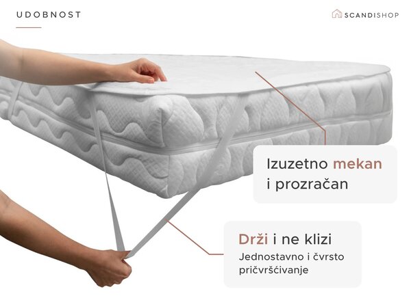 Vodootporan štitnik madraca PROŠIVEN za krevetic 70 x 140 cm