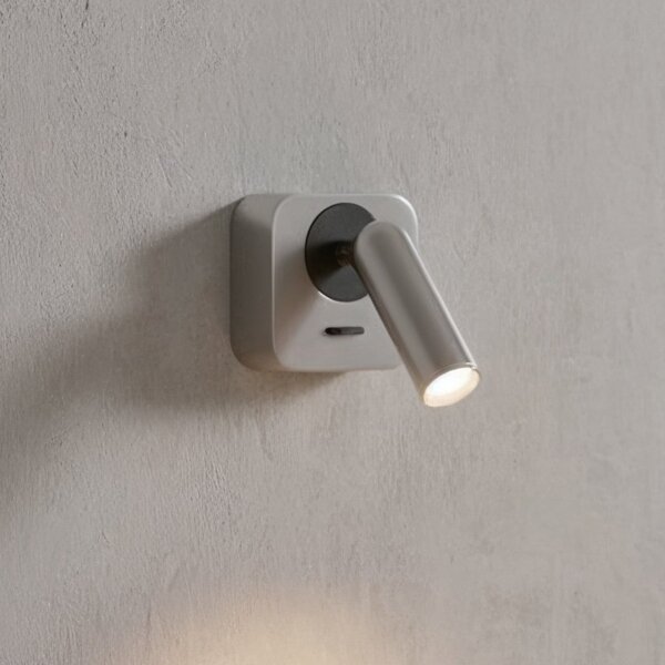 IDEAL LUX Ideal Lux LED zidni reflektor Bean, boje nikla, širine 7 cm, Metalik, Dnevni boravak/blagovaonica, Metal
