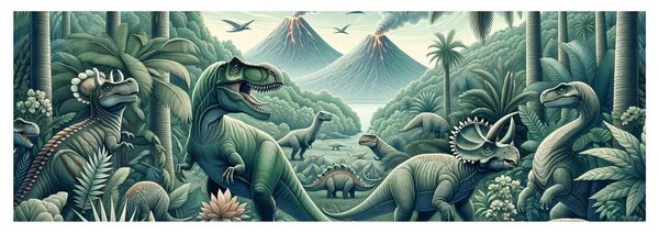 Slika divlji svijet dinosaura