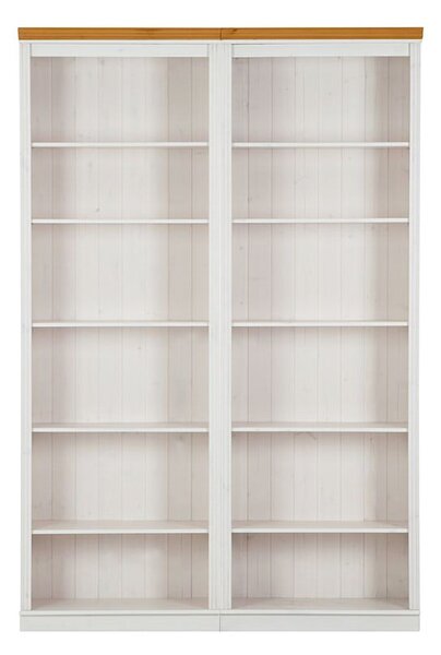 Bijela biblioteka od masivnog bora 148x223 cm Anita – Støraa