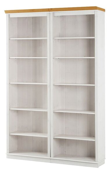 Bijela biblioteka od masivnog bora 148x223 cm Anita – Støraa