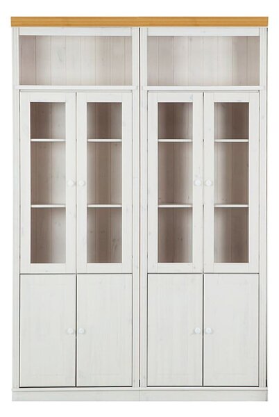 Bijela vitrina od masivnog bora 148x223 cm Anita – Støraa