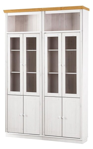 Bijela vitrina od masivnog bora 148x223 cm Anita – Støraa