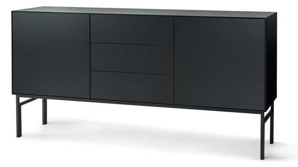 Crna niska komoda 180x89 cm Edge by Hammel - Hammel Furniture