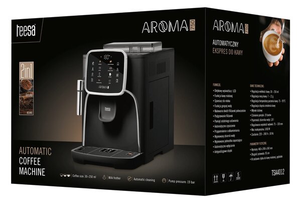 1450W Touch LCD Automatski aparat za kavu s brusilicom i aromom pjene 750 Akcija
