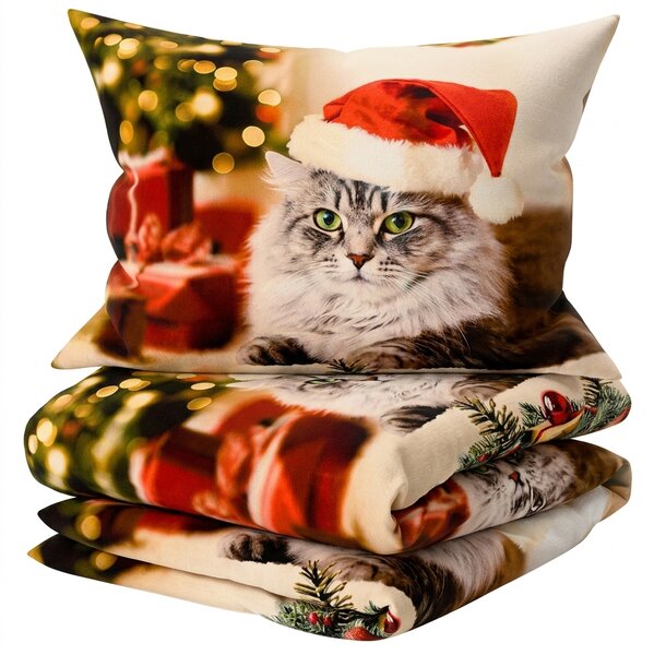 3D pamučna posteljina MAGIC PAWS šarena + Jastučnica 40x50 cm besplatno. Dimenzije posteljine: 70 x 90 cm | 140 x 200 cm