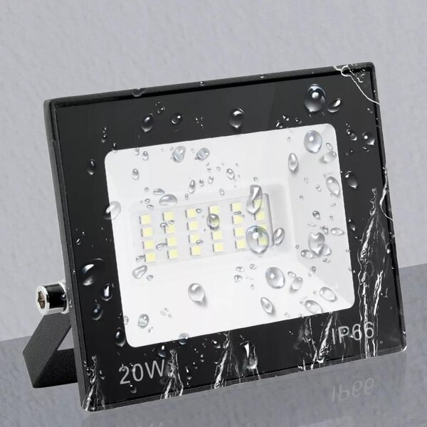 LED 10W reflektor Black Flat 6500K IP66