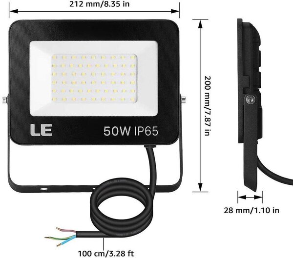 Vanjski LED 50W reflektor 5000K IP65 4250LM