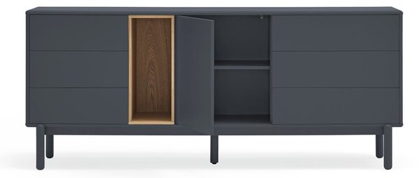 Tamno siva niska komoda 180x76 cm Corvo - Teulat