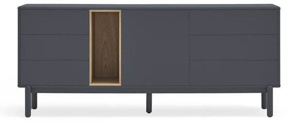 Tamno siva niska komoda 180x76 cm Corvo - Teulat