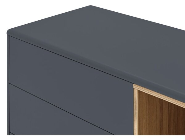 Tamno siva niska komoda 180x76 cm Corvo - Teulat