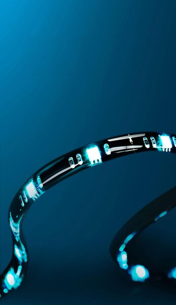 Baseus set usb led trak rgb 1,5m črn + daljinski upravljalnik - baseus