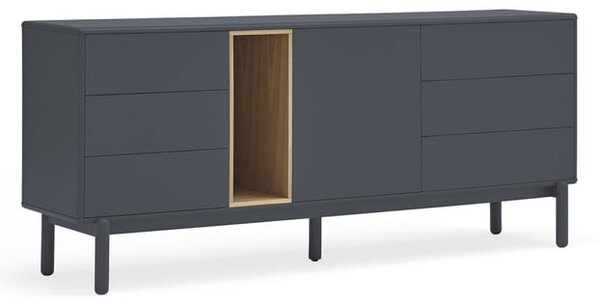 Tamno siva niska komoda 180x76 cm Corvo - Teulat