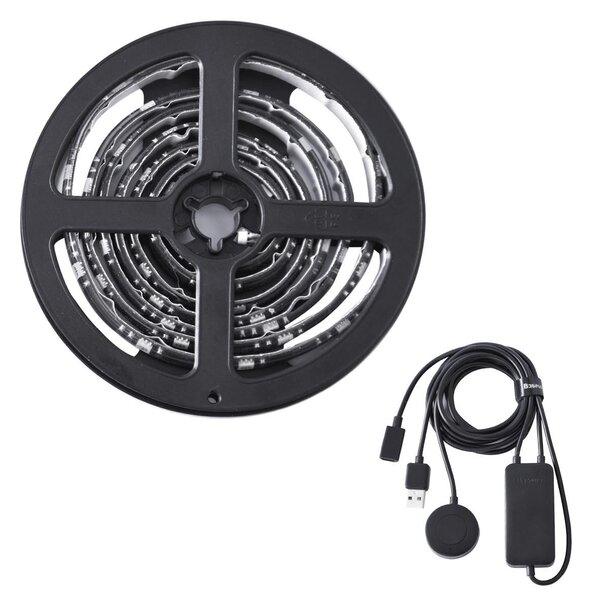 Baseus set usb led trak rgb 1,5m črn + daljinski upravljalnik - baseus