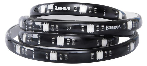 Baseus set usb led trak rgb 1,5m črn + daljinski upravljalnik - baseus
