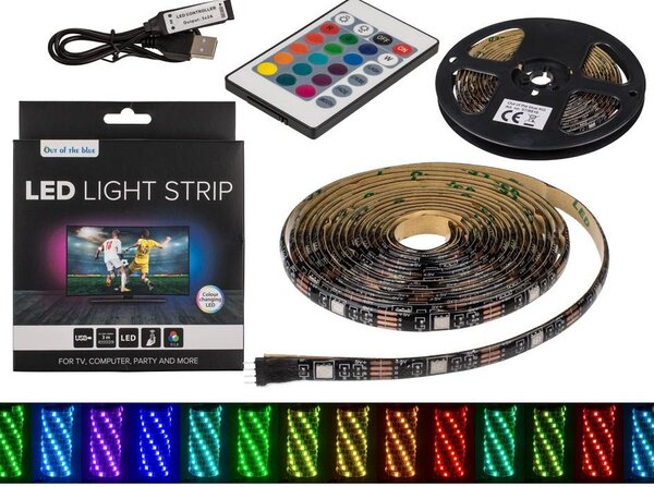 Postavite USB TV LED RGB TV TV 3M + daljinski upravljač