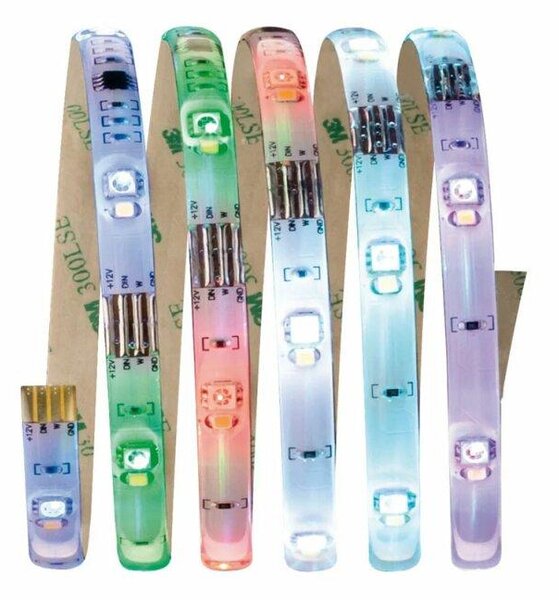 Postavite 12V LED traka RGBW 3000K 1,5M + daljinski upravljač