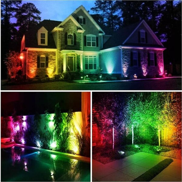 Vanjski LED RGB reflektor + daljinski upravljač 10W IP65
