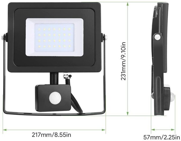 Vanjski IP65 LED 30W reflektor + djelovanje senzora