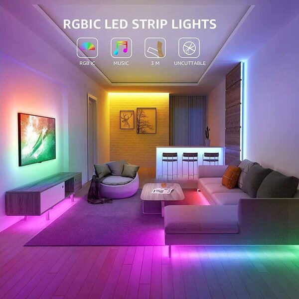 5m set LED Strip RGB samo -Adhesive 150 LED SMD 5050 Glazba