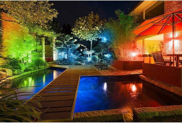 2x vanjski LED reflektor RGB s udaljenim 50W IP65