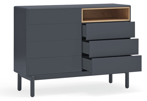 Tamno siva niska komoda 120x90 cm Corvo - Teulat