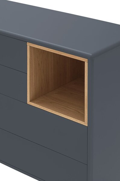 Tamnosiva niska komoda 90x90 cm Corvo - Teulat