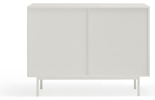 Bijela/u prirodnoj boji niska komoda u dekoru hrasta 108x80 cm Sierra – Teulat
