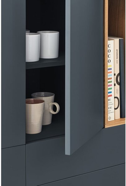Tamno siva visoka komoda 100x120 cm Corvo - Teulat