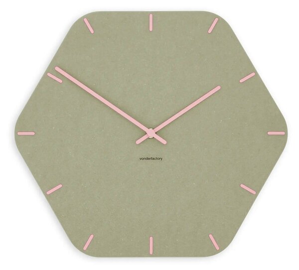 Zidni sat Luxhora Pura Hex Khaki 11 boja kazaljki