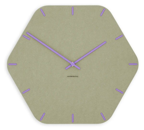 Zidni sat Luxhora Pura Hex Khaki 11 boja kazaljki