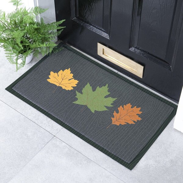 Otirač 40x70 cm Autumn Leaves on Green – Artsy Doormats
