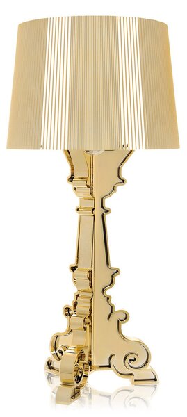 Kartell Bourgie LED stolna lampa E14, zlatna, prigušiva, Zlato / mjed, Dnevni boravak/blagovaonica, Plastika