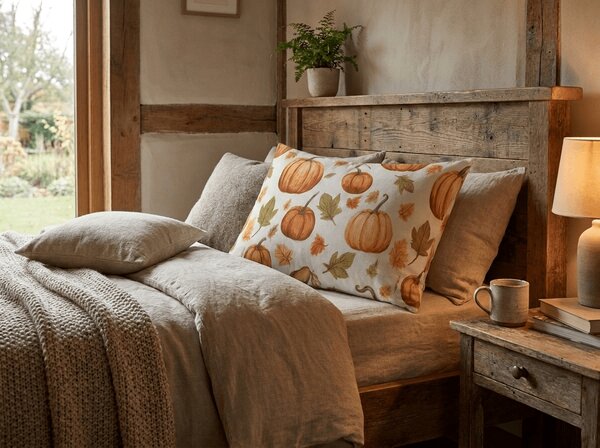 Jastučnica od mikrovlakana AUTUMN PUMPKINS 50x70 cm, šarena